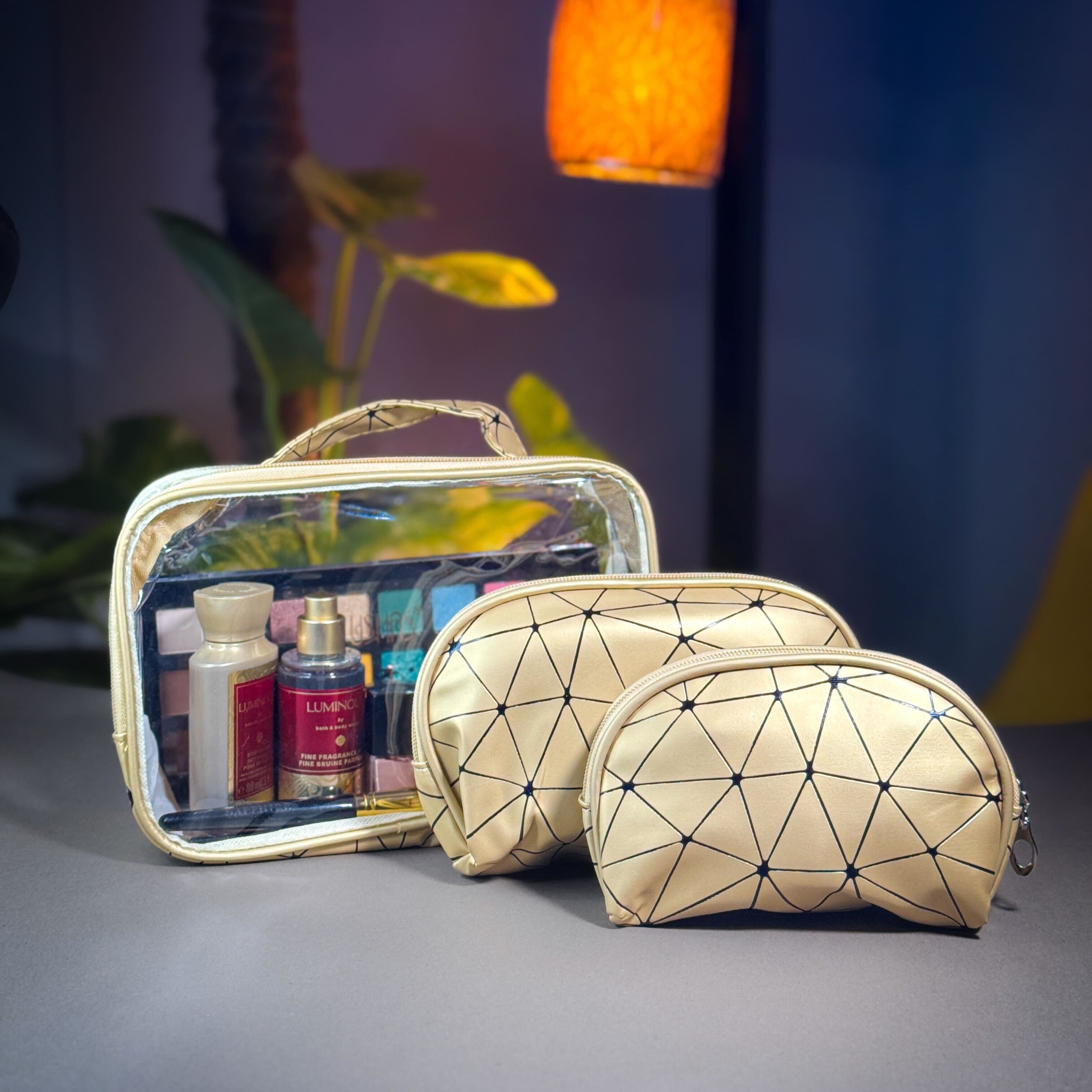 Makeup Bag Set – Clear Travel Organizer