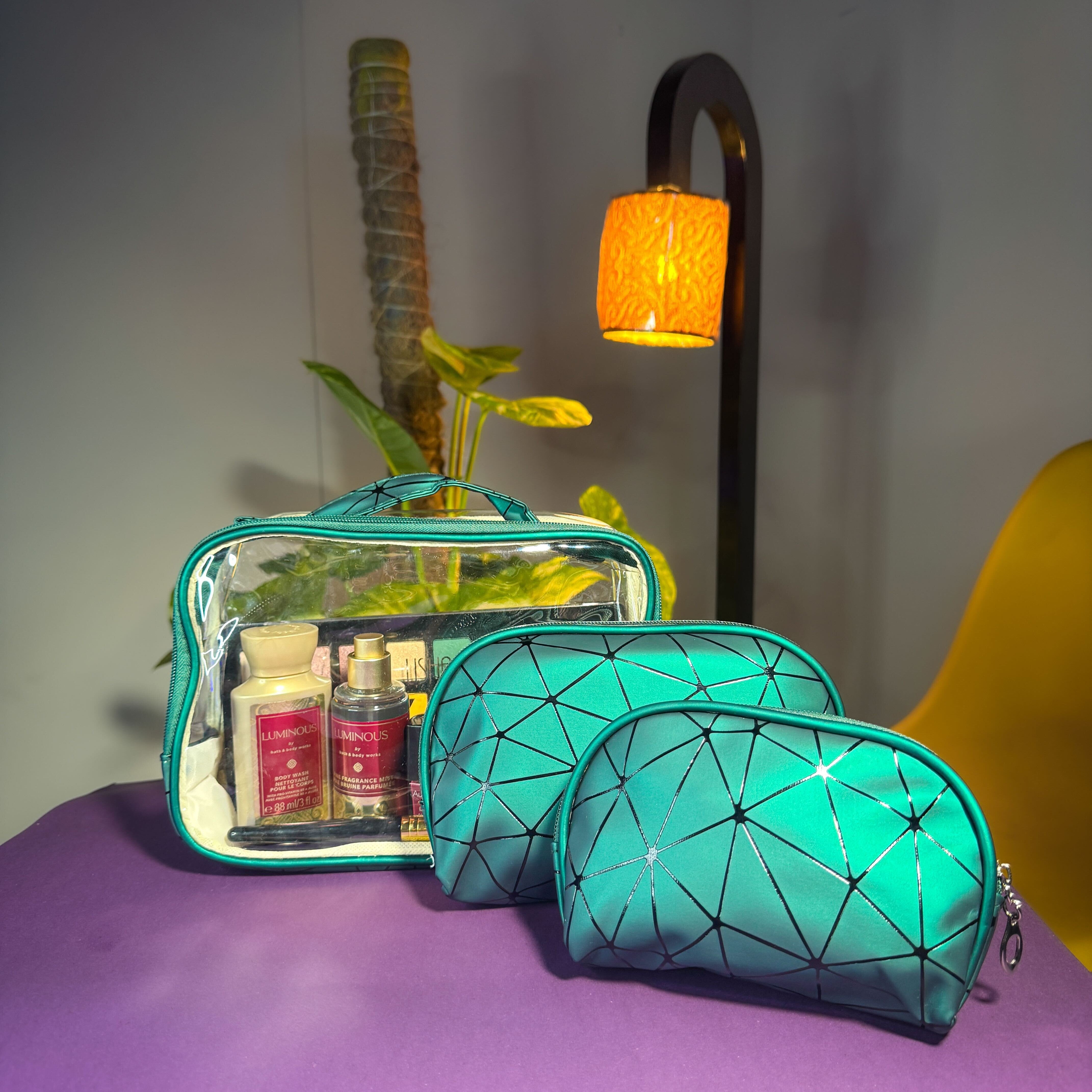 Makeup Bag Set – Clear Travel Organizer