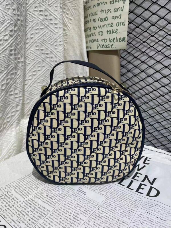Round Monogram Cosmetic & Travel Makeup Bag